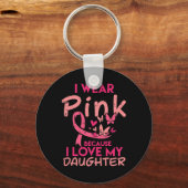 Porte-clés Wear Pink I Love My Daughter (Recto)