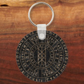 Porte-clés Web de Wyrd La Matrice du destin - Marbre et or (Recto)