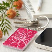 Porte-clés Web rose (Devant droit)