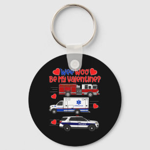 Porte-clés Wee Woo Sois Ma Saint Valentin Camion de Pompiers 