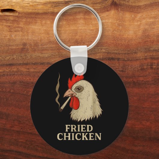 Porte-clés Weed Meme Funny Fried Chicken Smoking (Recto)