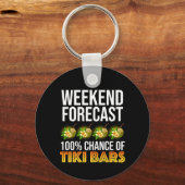 Porte-clés Weekend Forecast - 100% Chance of Tiki Bars (Recto)