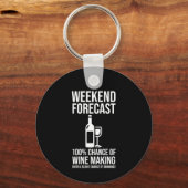 Porte-clés Weekend Forecast - 100% Chance of Wine Making (Recto)