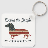 Porte-clés Weenie Le Peuple Dachshund 4 juillet (Dos)