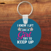 Porte-clés Weightlifting Lift Like A Girl Design Funny Wer Li (Recto)