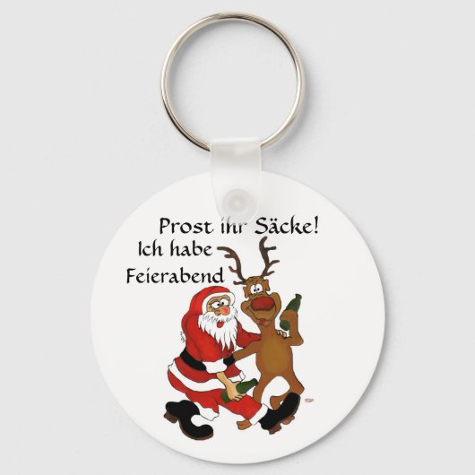 Porte-clés Weihnachtsmann mit Elch (Recto)