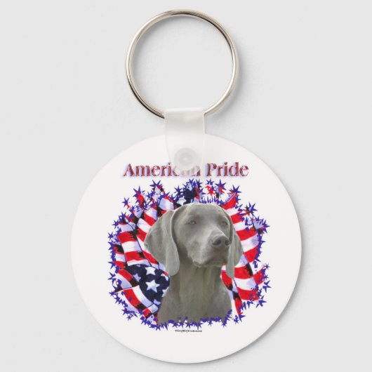 Porte-clés Weimaraner American Pride Porte - clé (Recto)