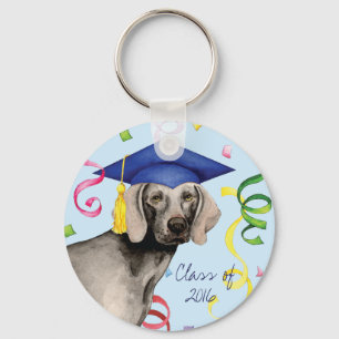 Porte-clés Weimaraner Graduate