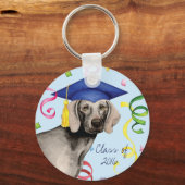Porte-clés Weimaraner Graduate (Recto)