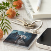 Porte-clés Weimaraner Halloween Épouvantable (Devant Droit)