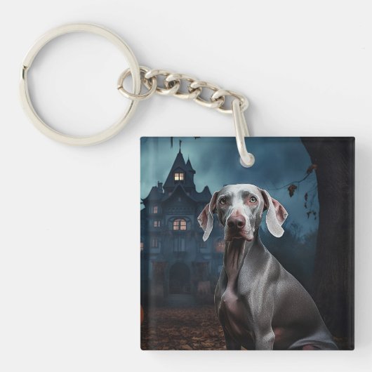 Porte-clés Weimaraner Halloween Épouvantable (Devant)