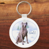 Porte-clés Weimaraner Noel Porte - clé (Recto)