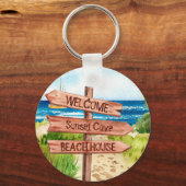 Porte-clés Welcome Beach Location courte durée Maison de vaca (Recto)