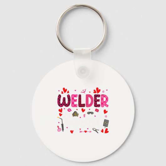 Porte-clés Welder Squad Cute Tools Hearts Costume Valentines  (Recto)
