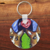Porte-clés Welsh Corgi amour (Recto)