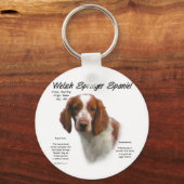 Porte-clés Welsh Springer espagnol histoire design (Recto)