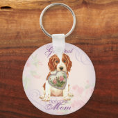 Porte-clés Welsh Springer Spaniel Heart Maman (Recto)