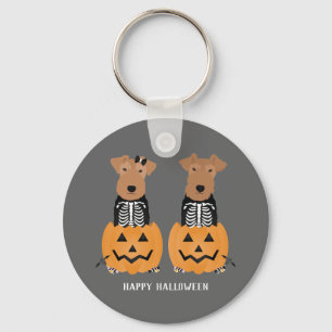 Porte-clés Welsh Terrier Halloween Skeleton