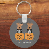 Porte-clés Welsh Terrier Halloween Skeleton (Recto)