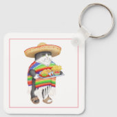 Porte-clés WENDELITO Carré Porte - clé en aluminium (Dos)