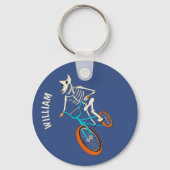Porte-clés Werewolf Skeleton on a BMX Bike Personalized (Recto)