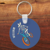 Porte-clés Werewolf Skeleton on a BMX Bike Personalized (Recto)