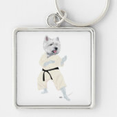 Porte-clés West Highland Terrier KARATE ! (Devant)