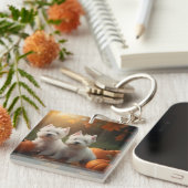 Porte-clés West Highland White Terrier Chiot Citrouille d'aut (Devant Droit)