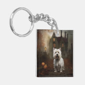 Porte-clés West Highland White Terrier Halloween effrayant (Devant gauche)