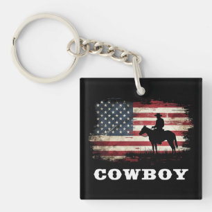 Porte-clés Western Country Men Rodeo Southern Retro Cowboy