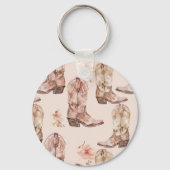 Porte-clés Western Cowgirl Pink Casquettes Brown (Verso)
