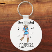 Porte-clés Western "Line Dancing Cowgirl" (Recto)