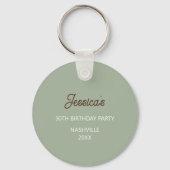 Porte-clés Western Rodeo Dirty Trente fête d'anniversaire (Verso)