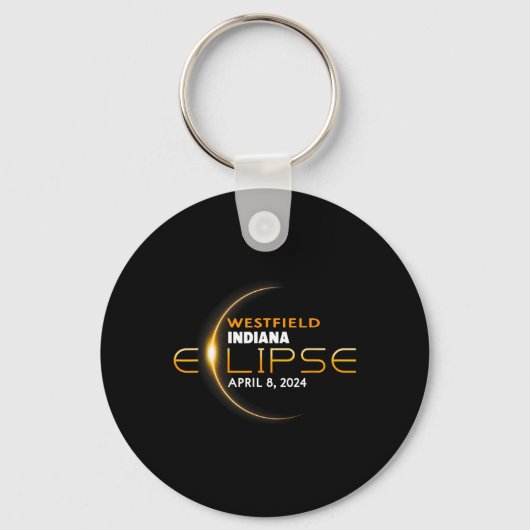 Porte-clés Westfield Indiana Total Solar Eclipse 2024 (Recto)