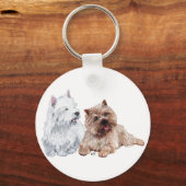 Porte-clés Westie avec un Cairn Terrier Brown (Recto)