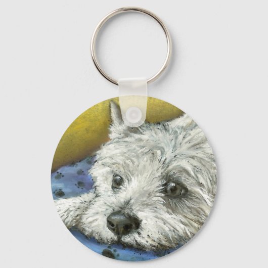 Porte-clés Westie de rêverie (Recto)