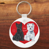 Porte-clés Westie et Scottie Valentine (Recto)