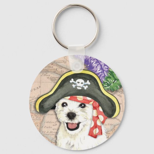 Porte-clés Westie Pirate (Recto)
