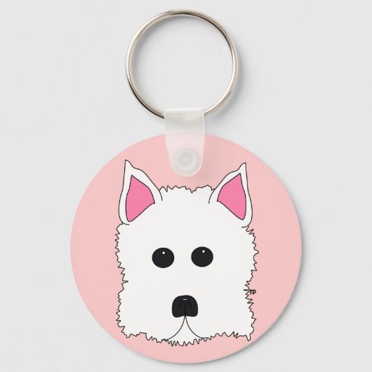 Porte-clés Westie Portrait (Recto)