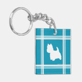 Porte-clés Westies turquoise (Devant gauche)