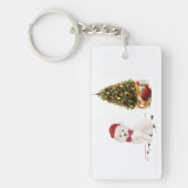 Porte-clés Westin Funny Chien de Noël avec arbre (Devant)