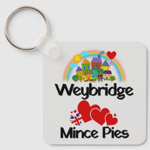 Porte-clés Weybridge, Surrey Royaume-Uni aime Mince Pies