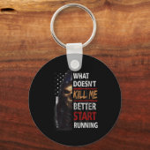 Porte-clés What Doesn't Kill Me Better Start Running Skeleton (Recto)