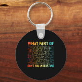 Porte-clés What Part Of Don't You Understand _ Funny Math Tea (Recto)