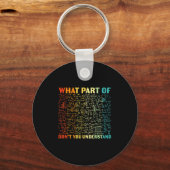 Porte-clés What Part Of You Dont Understand Mathematics Math (Recto)
