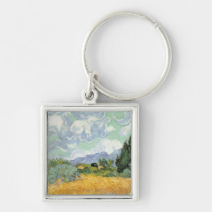 Porte-clés Wheatfield de Vincent van Gogh   avec des cyprès,