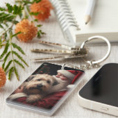 Porte-clés Wheaton Terrier Avec Noël Festif Du Père Noël (Devant droit)
