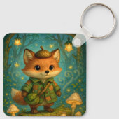 Porte-clés Whimsical Fox Explorer Art (Dos)