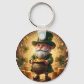 Porte-clés Whimsical Leprechaun Pot of Gold Keychain (Recto)