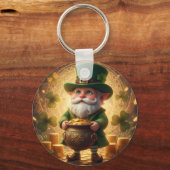 Porte-clés Whimsical Leprechaun Pot of Gold Keychain (Recto)